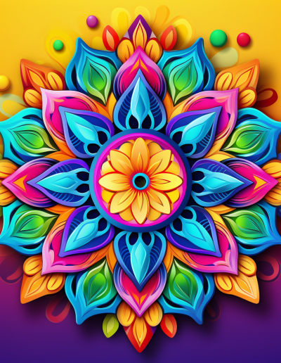تصویر کاور شماره ۱ رنگی ماندالا برای رنگ آمیزی کتاب رنگ آمیزی بزرگ سالان ماندالا مجموعه اول