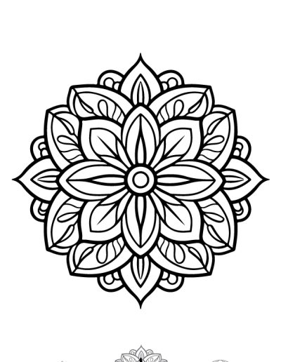 دفتر رنگ آمیزی 25 برگ مدل بزرگ سالان ماندالا نسخه اول از مجموعه اول