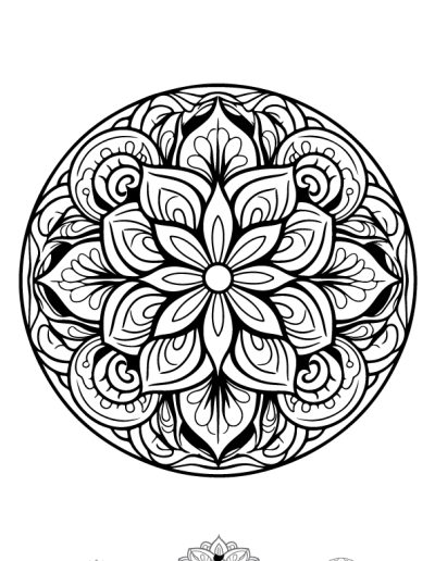 دفتر رنگ آمیزی 25 برگ مدل بزرگ سالان ماندالا نسخه اول از مجموعه اول
