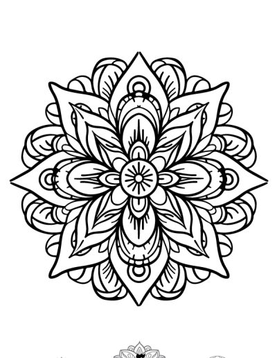 دفتر رنگ آمیزی 25 برگ مدل بزرگ سالان ماندالا نسخه اول از مجموعه اول