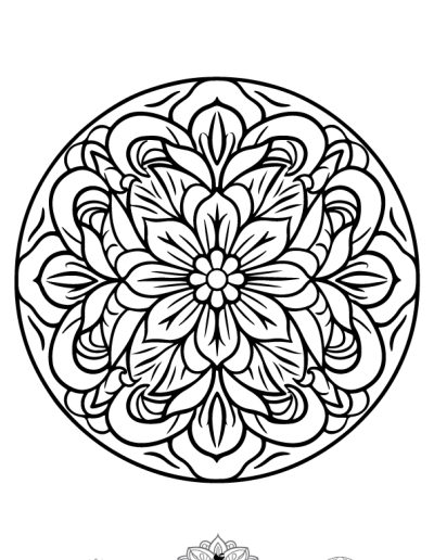 دفتر رنگ آمیزی 25 برگ مدل بزرگ سالان ماندالا نسخه اول از مجموعه اول