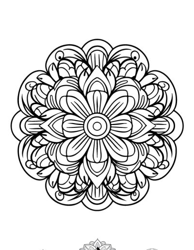 دفتر رنگ آمیزی 25 برگ مدل بزرگ سالان ماندالا نسخه اول از مجموعه اول