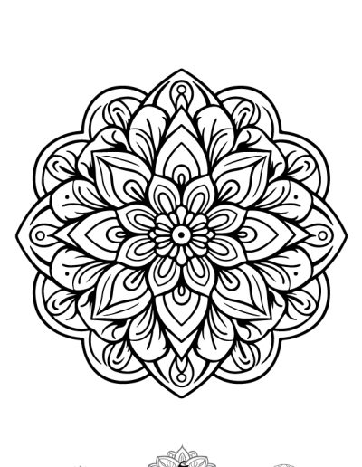 دفتر رنگ آمیزی 25 برگ مدل بزرگ سالان ماندالا نسخه اول از مجموعه اول