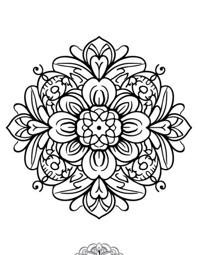 دفتر رنگ آمیزی 25 برگ مدل بزرگ سالان طرح ماندالا نسخه پنجم از مجموعه اول