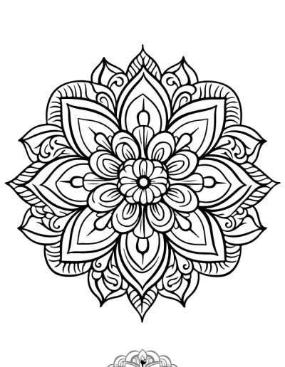 دفتر رنگ آمیزی 25 برگ مدل بزرگ سالان طرح ماندالا نسخه پنجم از مجموعه اول