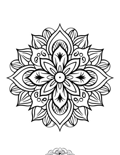 دفتر رنگ آمیزی 25 برگ مدل بزرگ سالان طرح ماندالا نسخه پنجم از مجموعه اول
