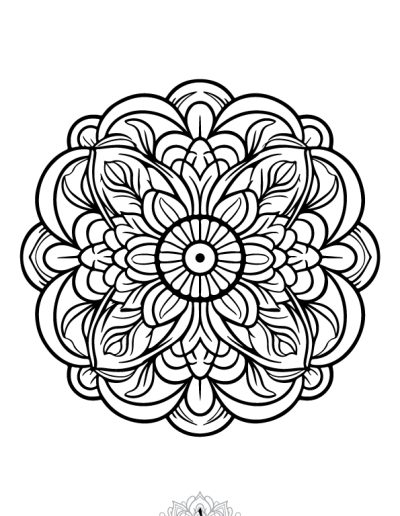 دفتر رنگ آمیزی 25 برگ مدل بزرگ سالان طرح ماندالا نسخه ششم از مجموعه اول