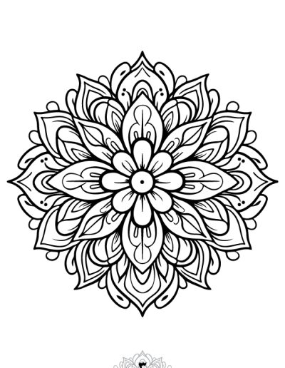 دفتر رنگ آمیزی 25 برگ مدل بزرگ سالان طرح ماندالا نسخه ششم از مجموعه اول