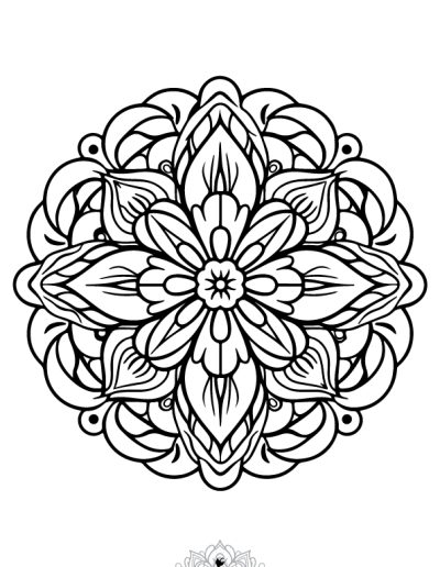 دفتر رنگ آمیزی 25 برگ مدل بزرگ سالان طرح ماندالا نسخه ششم از مجموعه اول