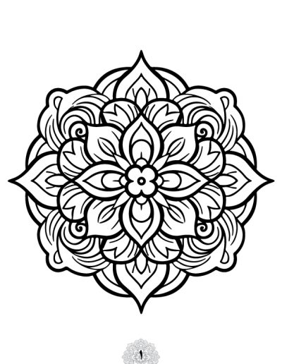 دفتر رنگ آمیزی 25 برگ مدل بزرگ سالان طرح ماندالا تسخه دوم از مجموعه اول