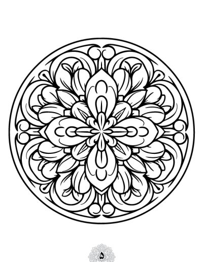 دفتر رنگ آمیزی 25 برگ مدل بزرگ سالان ماندالا نسخه دوم از مجموعه اول