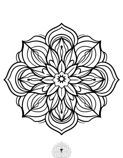 دفتر رنگ آمیزی 25 برگ مدل بزرگ سالان طرح ماندالا نسخه سوم از مجموعه اول