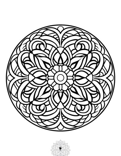 دفتر رنگ آمیزی 25 برگ مدل بزرگ سالان طرح ماندالا نسخه سوم از مجموعه اول