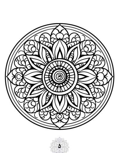 دفتر رنگ آمیزی 25 برگ مدل بزرگ سالان طرح ماندالا نسخه سوم از مجموعه اول