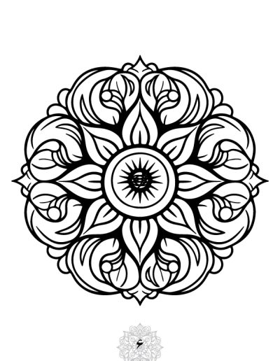 دفتر رنگ آمیزی 25 برگ مدل بزرگ سالان طرح ماندالا نسخه سوم از مجموعه اول