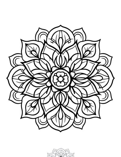 دفتر رنگ آمیزی 25 برگ مدل بزرگ سالان طرح ماندالا کد نسخه چهارم از مجموعه اول
