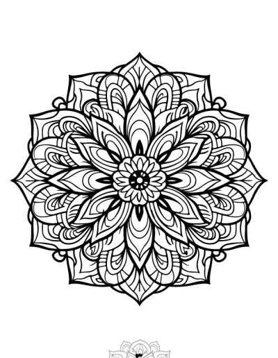 دفتر رنگ آمیزی 25 برگ مدل بزرگ سالان طرح ماندالا کد نسخه چهارم از مجموعه اول