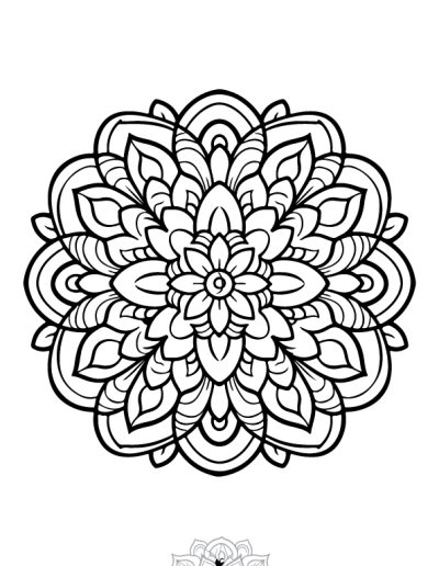 دفتر رنگ آمیزی 25 برگ مدل بزرگ سالان طرح ماندالا کد نسخه چهارم از مجموعه اول
