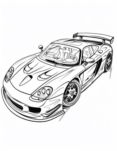 کتاب رنگ آمیزی 20 برگ ماشین های اسپورت برای بزرگسالان: نسخه 9 از 9